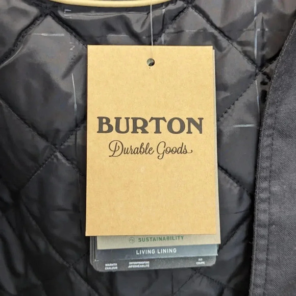NWT Burton Hazelton Sherpa Collar Coat in Black Size Small - Picture 6 of 10